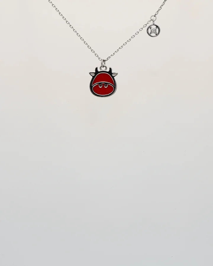 Scarlet Cow Pendant Set in 92.5 Silver