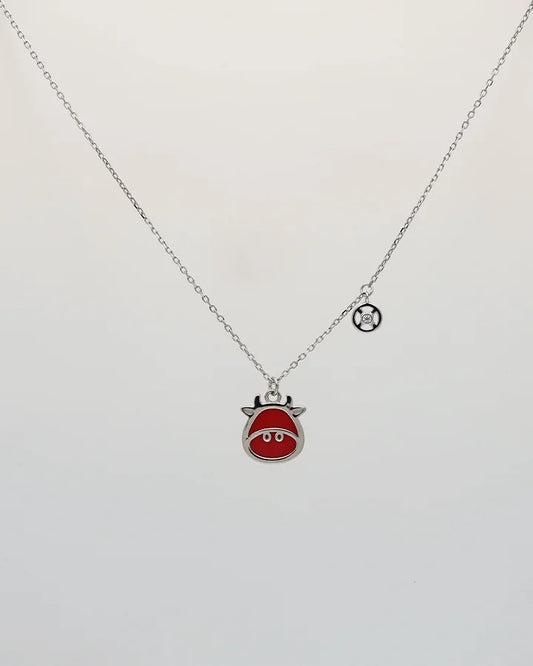 Scarlet Cow Pendant Set in 92.5 Silver
