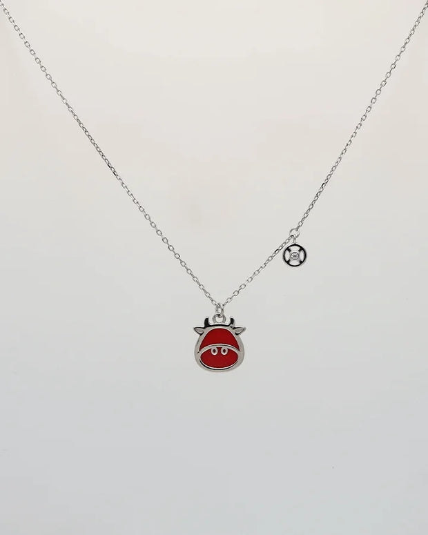 Scarlet Cow Pendant Set in 92.5 Silver