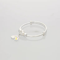 Rainbow Charm Adjustable Baby Kadli in 92.5 Silver