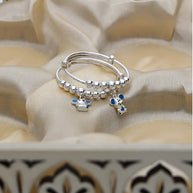 Teddy Charm Matte Finish Baby Kadli in 92.5 Silver