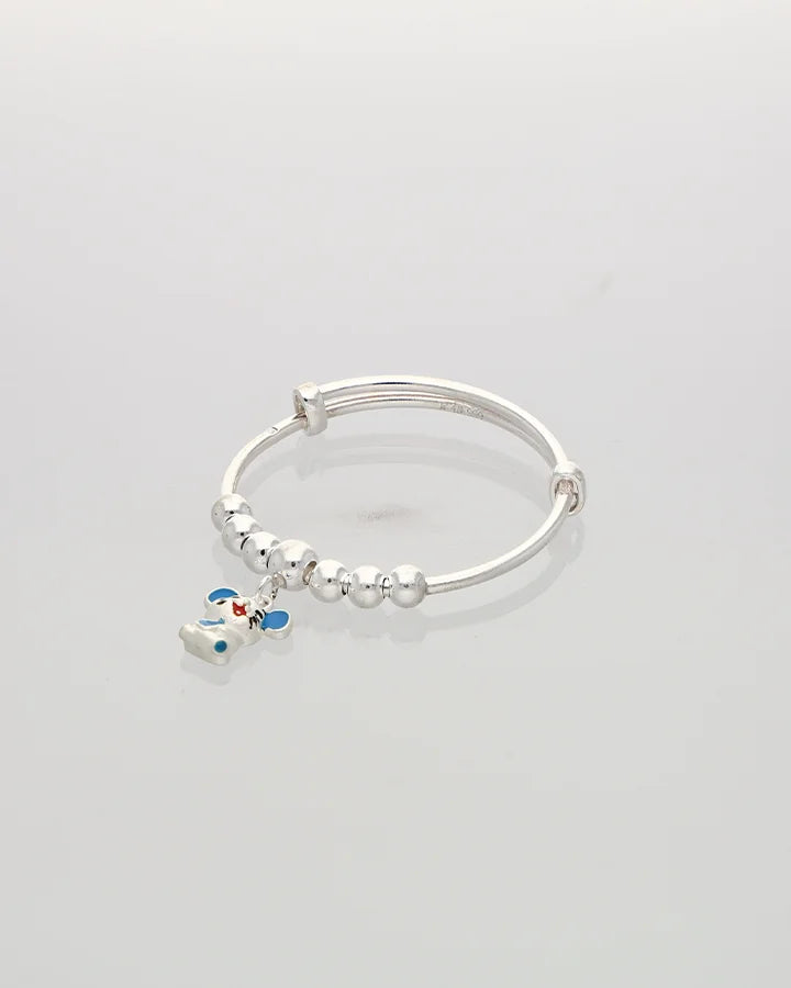 Teddy Charm Matte Finish Baby Kadli in 92.5 Silver