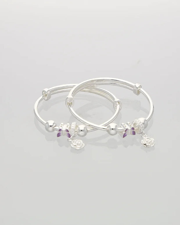 Butterfly Bloom Baby Kadli in 92.5 Silver