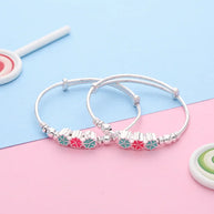 Trio Petal Harmony Baby Kadli in 92.5 Silver