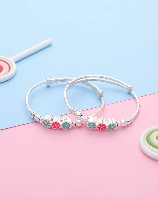 Trio Petal Harmony Baby Kadli in 92.5 Silver