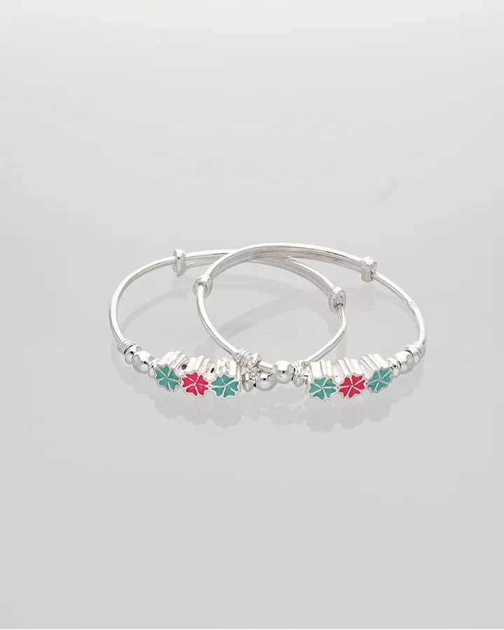 Trio Petal Harmony Baby Kadli in 92.5 Silver