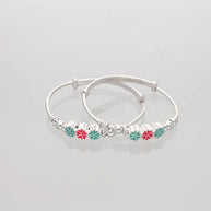 Trio Petal Harmony Baby Kadli in 92.5 Silver