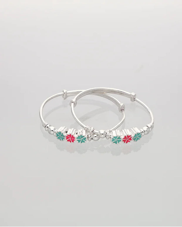 Trio Petal Harmony Baby Kadli in 92.5 Silver