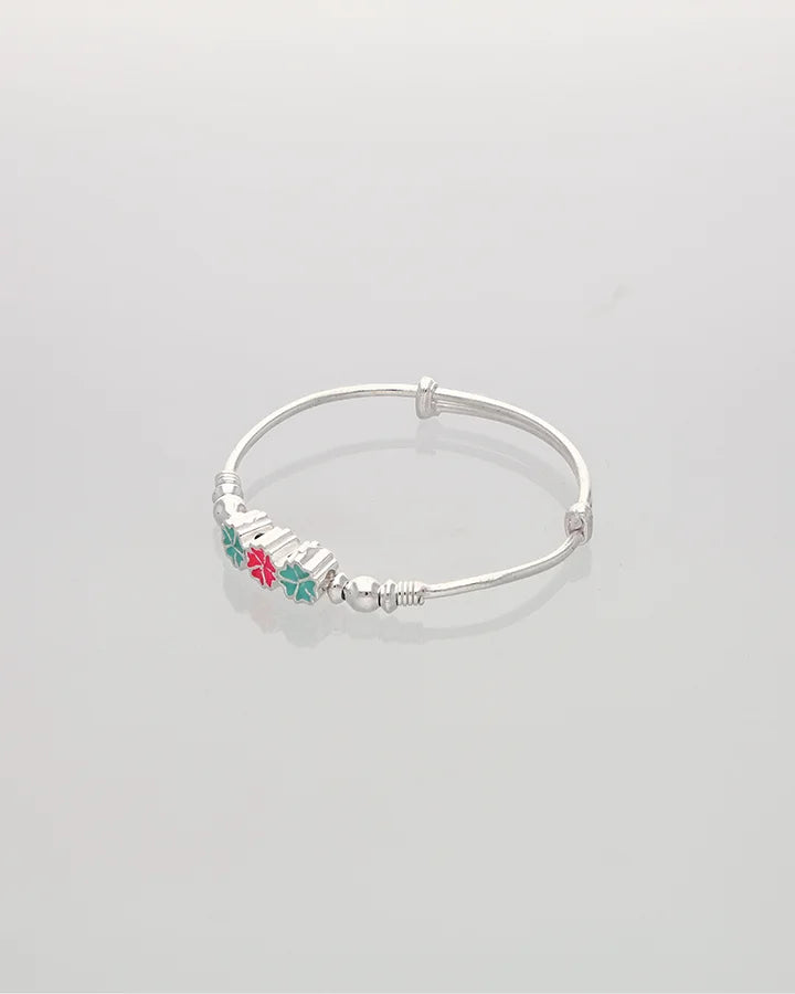 Trio Petal Harmony Baby Kadli in 92.5 Silver