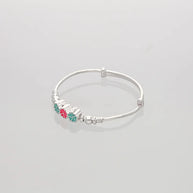 Trio Petal Harmony Baby Kadli in 92.5 Silver