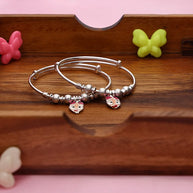 Pink Donald Duck Charm Baby Kadli in 92.5 Silver