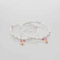 Pink Donald Duck Charm Baby Kadli in 92.5 Silver