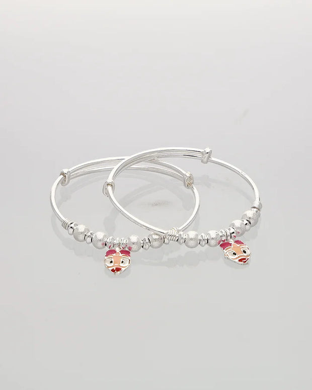 Pink Donald Duck Charm Baby Kadli in 92.5 Silver