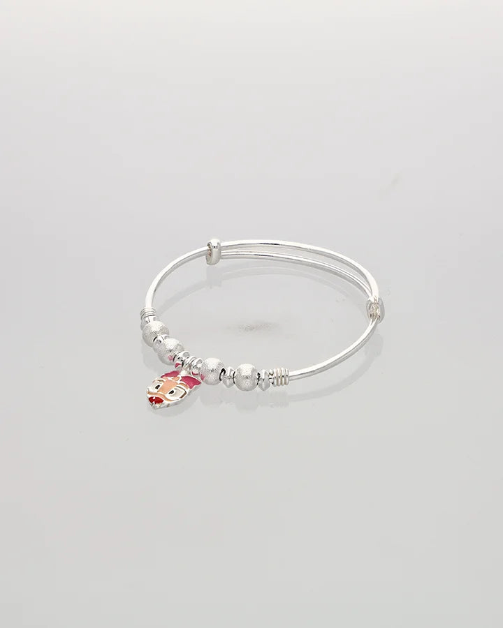 Pink Donald Duck Charm Baby Kadli in 92.5 Silver