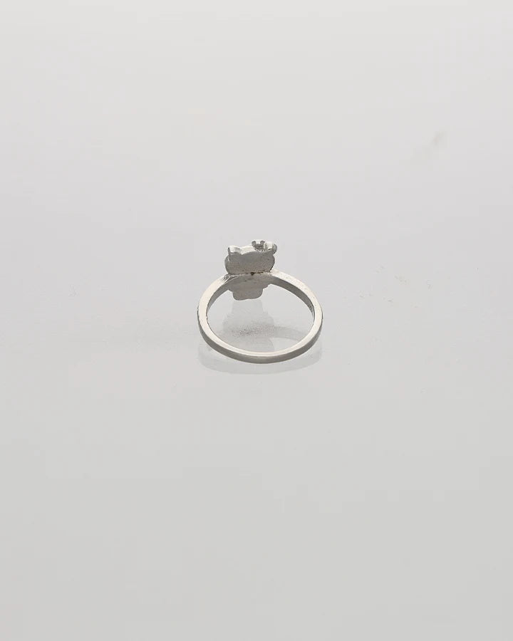Hello Kitty Pink Enamel Baby Ring in 92.5 Silver