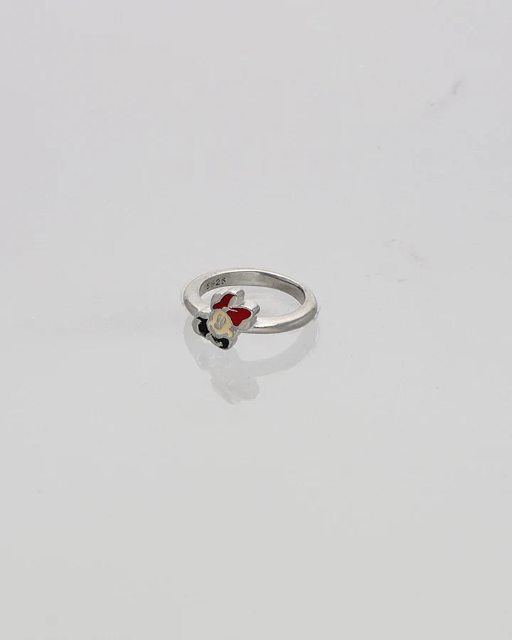 Mickey Magic Red Enamel Baby Ring in 92.5 Silver