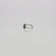 Blue Golfer Baby Ring in 92.5 Silver