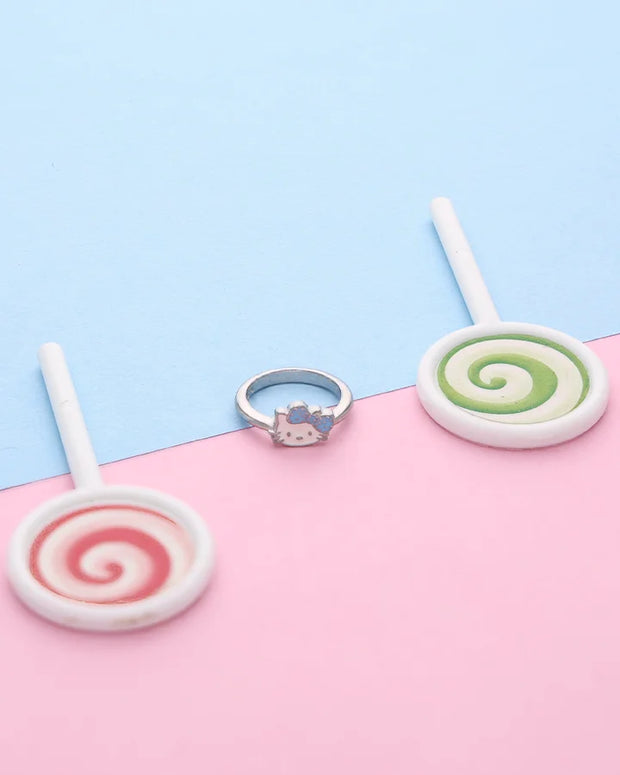 Blue Kitty Baby Ring in 92.5 Silver