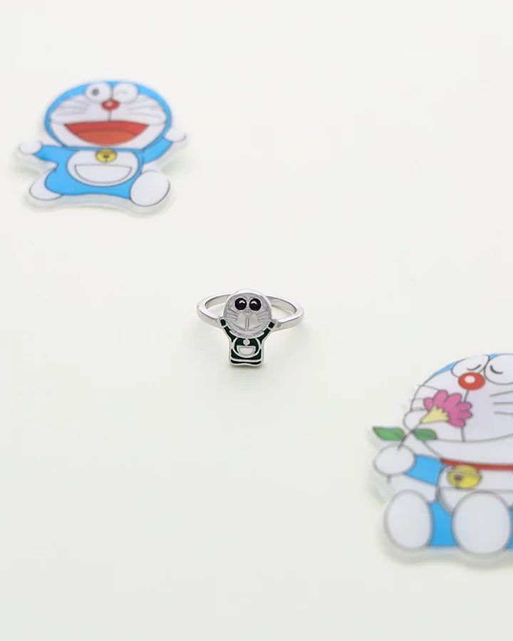 Green Doraemon Baby Ring in 92.5 Silver
