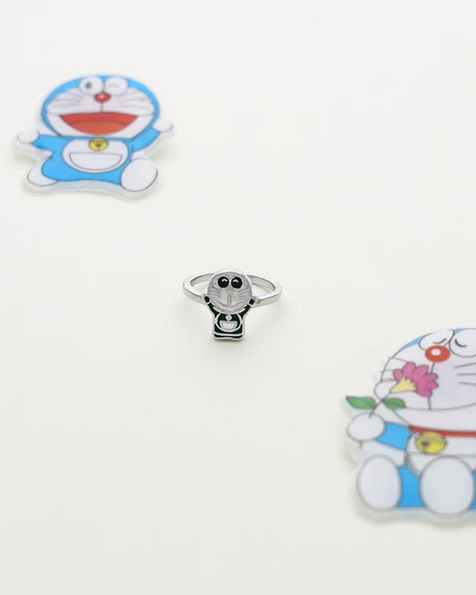 Green Doraemon Baby Ring in 92.5 Silver