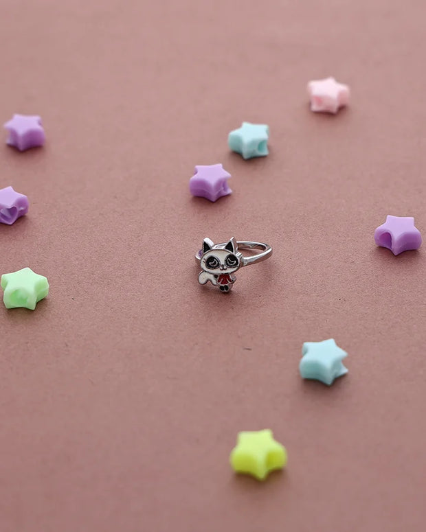 Ruby Whisker Baby Ring in 92.5 Silver