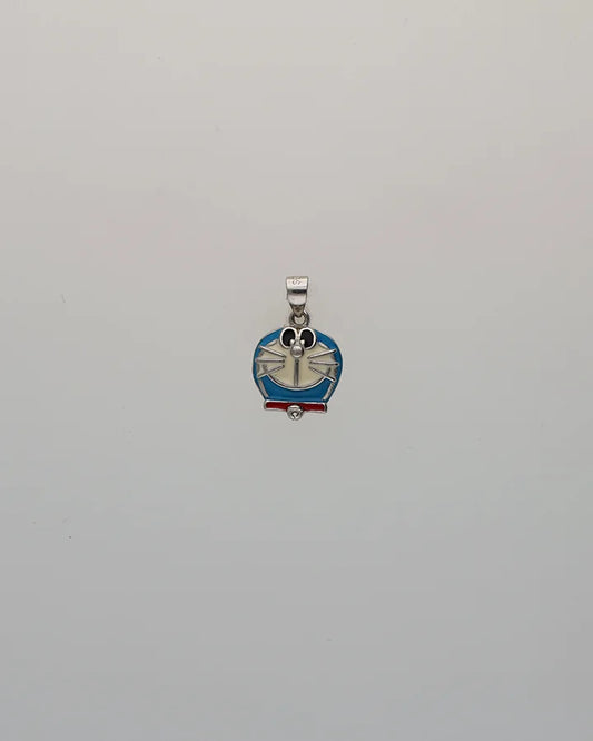 Blue Dora Bud Enamel Pendant in 92.5 Silver