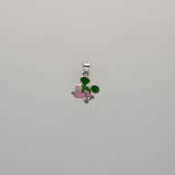 Mint and Blush Mickey Charm Pendant in 92.5 Silver