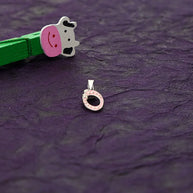 Blush Oval Baby Enamel Pendant in 92.5 Silver