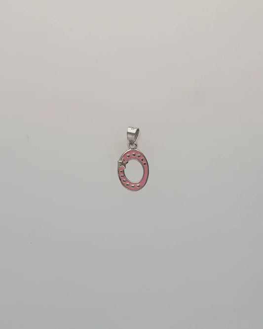 Blush Oval Baby Enamel Pendant in 92.5 Silver