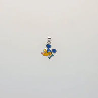 Sky and Sunshine Swirl Enamel Pendant in 92.5 Silver