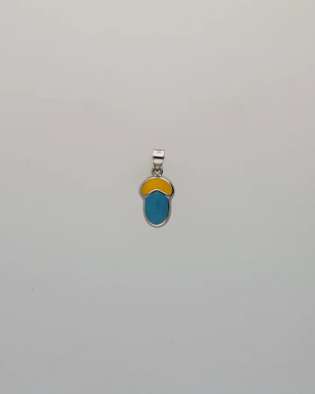 Sunshine Scoop Ice Cream Pendant in 92.5 Silver