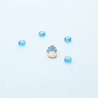 Blue & White Kitty Joy Pendant in 92.5 Silver