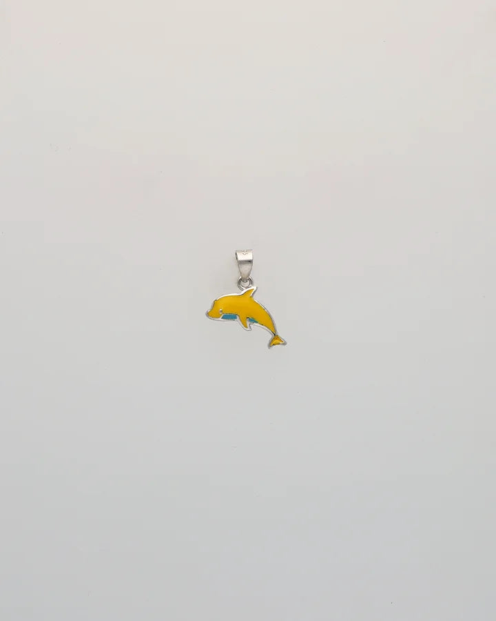 Sunny Dolphin Splash Pendant in 92.5 Silver