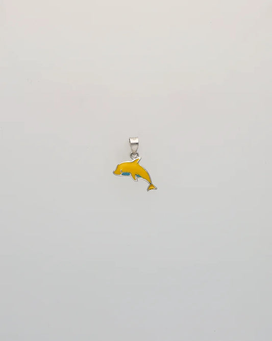 Sunny Dolphin Splash Pendant in 92.5 Silver