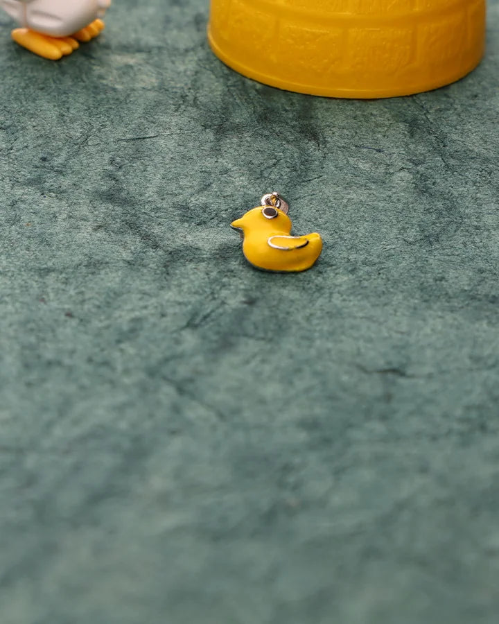 Yellow Duckie Delight Pendant in 92.5 Silver