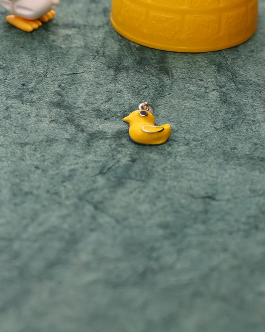 Yellow Duckie Delight Pendant in 92.5 Silver