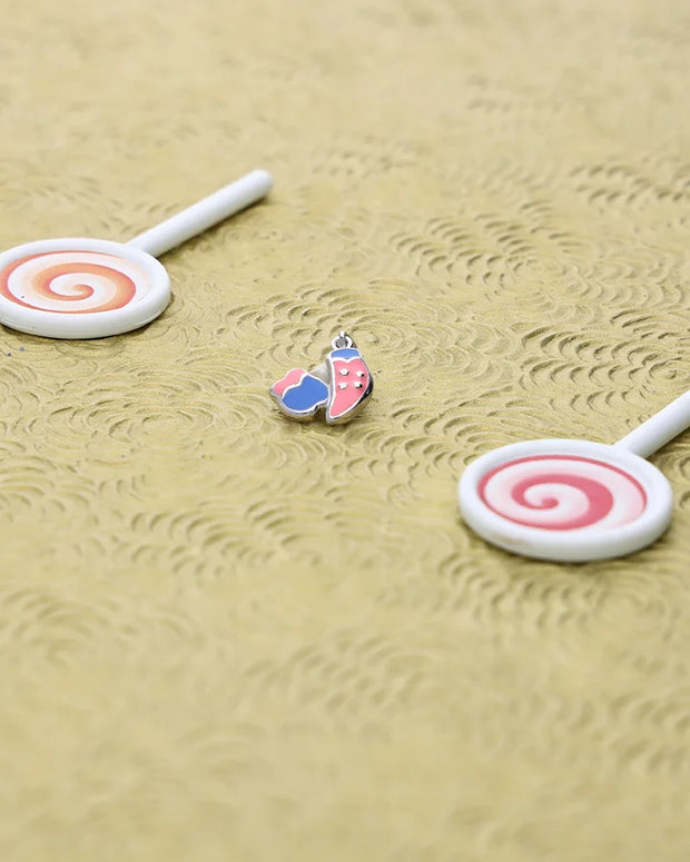 Pink & Blue Munchie Fun Pendant in 92.5 Silver