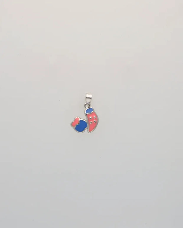 Pink & Blue Munchie Fun Pendant in 92.5 Silver