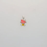 Hello Kitty Pink Enamel Pendant in 92.5 Silver