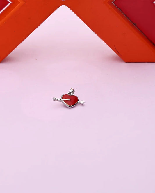 Blue Heart Dot Charm Pendant in 92.5 Silver