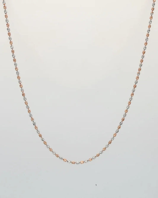 Rose Lumi Ball Cut Chain in 92.5 Silver