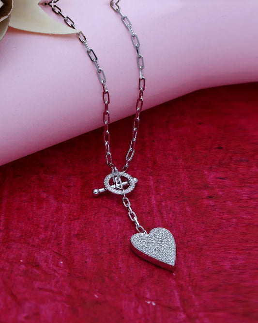 Amora Dual Drop Link Chain in 92.5 Silver