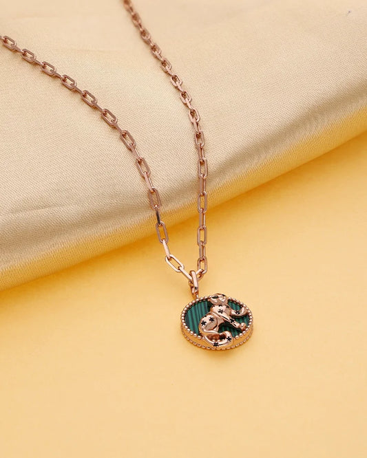 Tigris Rose Halo Link Chain in 92.5 Silver