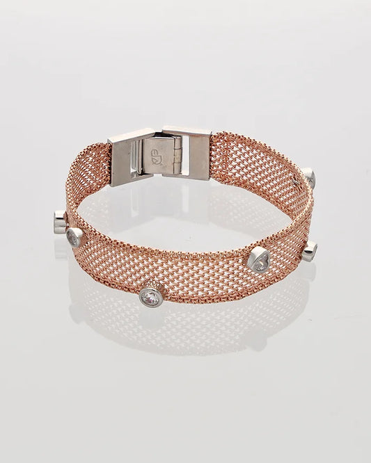 Amora Heartline Belt Bracelet in 92.5 Silver