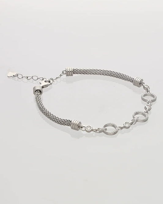 Circa Mesh Charm Bracelet in 92.5 Silver