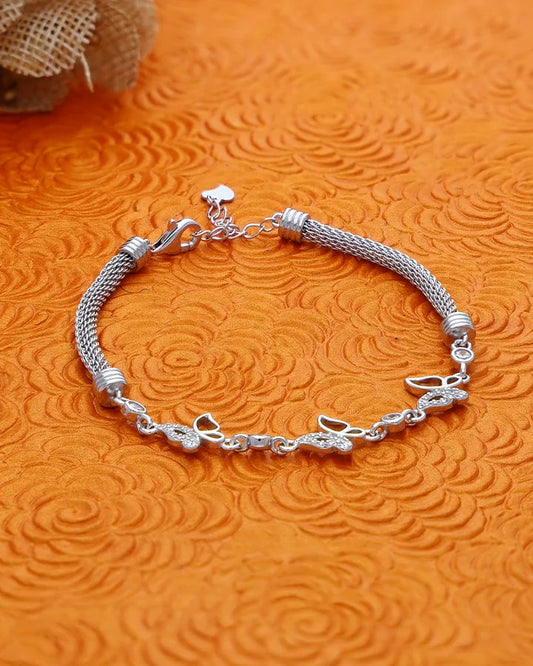 Papillon Charm Bracelet in 92.5 Silver