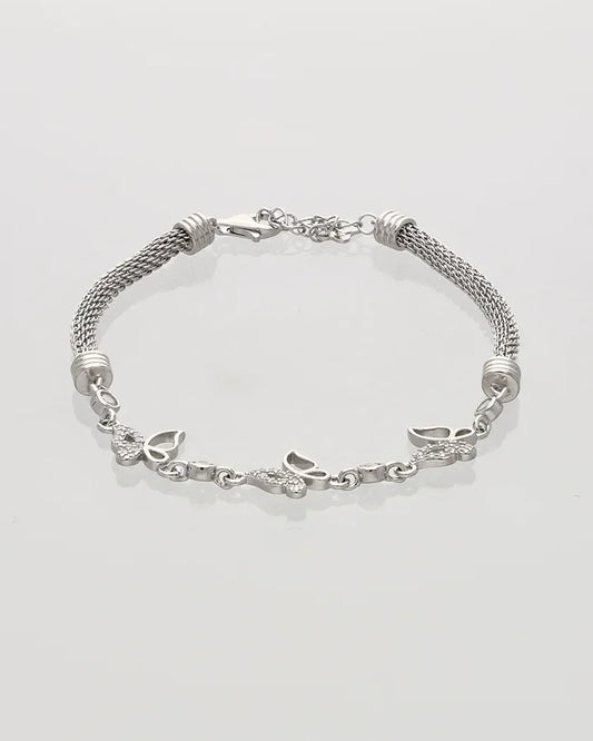 Papillon Charm Bracelet in 92.5 Silver