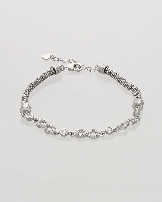 Infinitya Mesh Charm Bracelet in 92.5 Silver