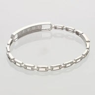 Rhodium Link Kada in 92.5 Silver