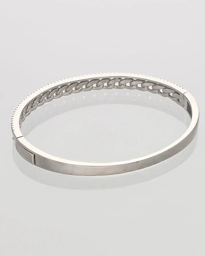 Rhodium Cuban Kada in 92.5 Silver